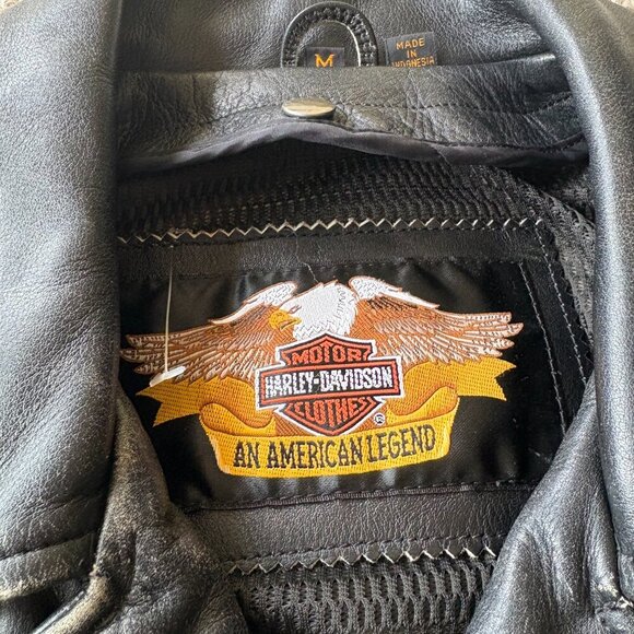 Vintage Harley Davidson Leather Motorcycle Jacket | Men’s M | Biker Classic - Picture 2 of 16